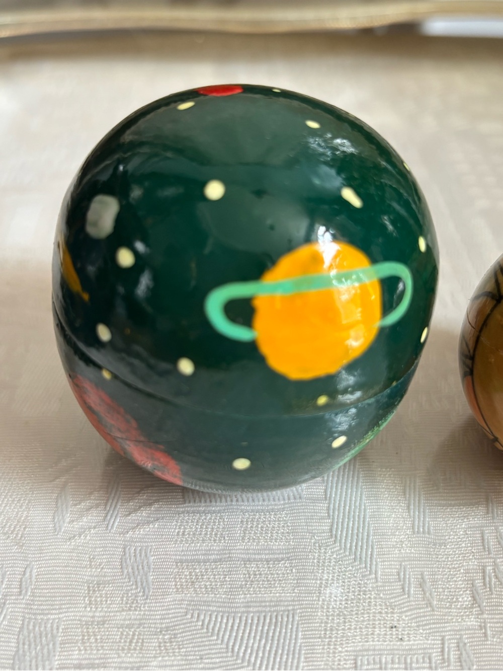 4 Rare Wooden Astrological Planetary Solar System Nesting Spheres Sun Moon Stars - Picture 8 of 10